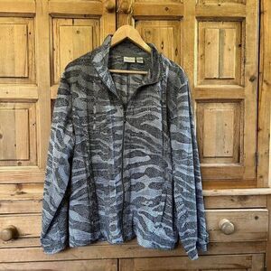 Women's Zynergy by Chico's 3 (US XL / 16) Snakeskin Full Zip Jacket Winderbreake